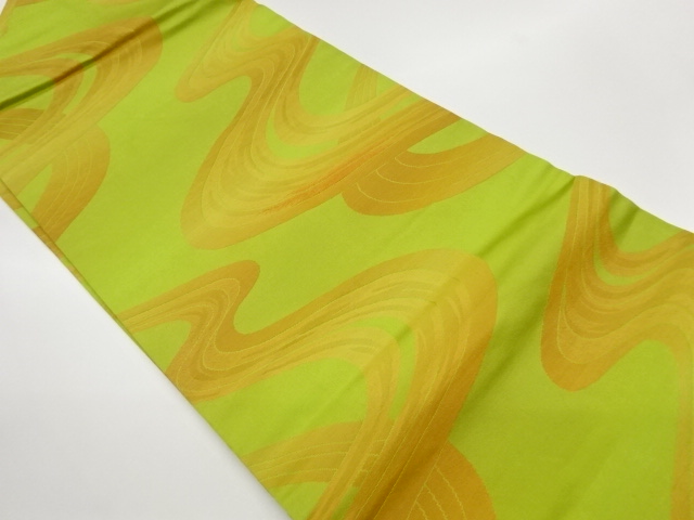 JAPANESE KIMONO / VINTAGE NAGOYA OBI / WOVEN ABSTRACT PATTERN